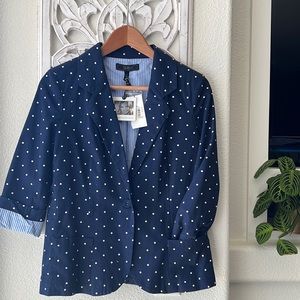 Polka dot blazer.